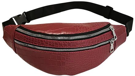 Vrouwen Mode Sport Taille Zak Zak Enkele Schoudertas Schuin Tas Многофункциональная Сумка Сумка Кожаная Женская Rood