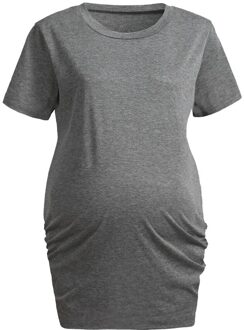 Vrouwen Moederschap Korte Mouw Effen Kleur Verpleging Tops T-shirt O-hals Casual Zwangere Borstvoeding Moederschap Tops