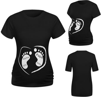 Vrouwen Moederschap Korte Mouw T-shirt Cartoon Print Tops T-shirt Zwangerschap Kleding O-hals Losse Moederschap Vrouwelijke Zomer Tops XXL