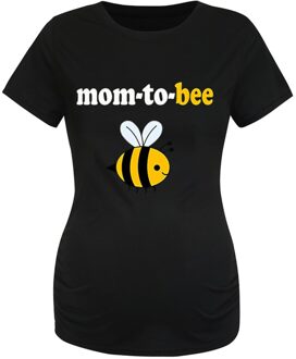 Vrouwen Moederschap Korte Mouwen Cartoon Honeybee Print Tops T-shirt Zwangerschap Kleding Zacht En Comfortabel Moederschap Kleding XL