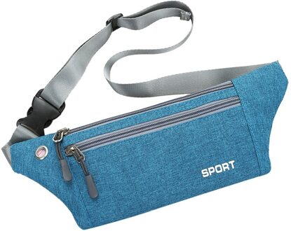 Vrouwen Multifunctionele Zakken Outdoor Sport Leisure Messenger Taille Packs Bag Tassen Voor Vrouwen Crossbody # P30 lucht blauw