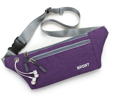 Vrouwen Multifunctionele Zakken Outdoor Sport Leisure Messenger Taille Packs Bag Tassen Voor Vrouwen Crossbody # P30 Paars