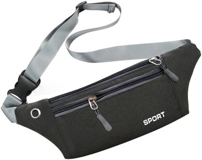 Vrouwen Multifunctionele Zakken Outdoor Sport Leisure Messenger Taille Packs Bag Tassen Voor Vrouwen Crossbody # P30 zwart