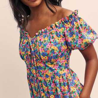 Vrouwen Nobodys Child Genevieve Bloemen Midi-jurk in Multi Veelkleurig - EU 38 / UK 10