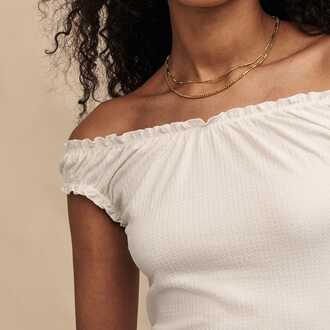 Vrouwen Nobodys Child Savannah Bardot Top in Wit - EU 42 / UK 14