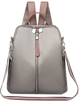 Vrouwen Nylon Rugzak Neutrale Schooltas Anti-Diefstal Waterdichte Rugzakken Casual School Schoudertas Voor Tieners Meisjes # T2 khaki