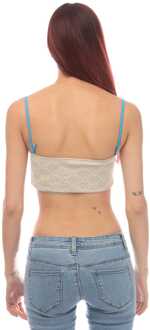 Vrouwen Off White Monogram Tube Top in Grijs