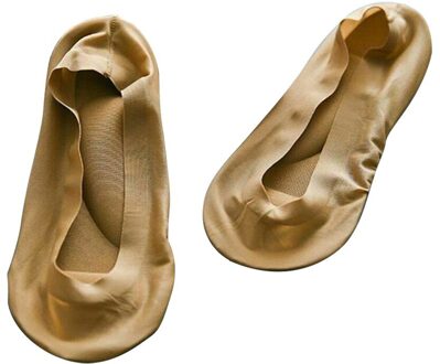 Vrouwen Onzichtbare Sok Lente Zomer Boot Sokken Korte Solid Ice Zijde Ondiep Mond No Show Antislip Korte slippers Transparant khaki