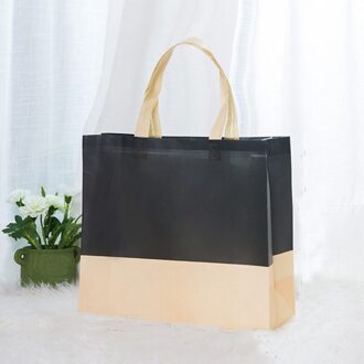 Vrouwen Opvouwbare Boodschappentas Mode Herbruikbare Eco Grote Unisex Stof Niet-geweven Handtas Draagbare Tote Kruidenier Doek Opbergzakken S / Beige