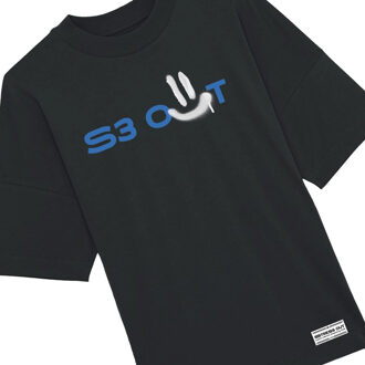 Vrouwen Oversized Stress Out T-shirt - maat S Zwart