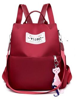 Vrouwen Oxford Rugzak Preppy Stijl Tiener Meisjes Schoudertas Rugzakken Rugzak Dagrugzak Anti-Diefstal Tassen Mochila rood