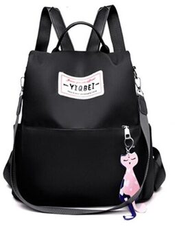 Vrouwen Oxford Rugzak Preppy Stijl Tiener Meisjes Schoudertas Rugzakken Rugzak Dagrugzak Anti-Diefstal Tassen Mochila zwart