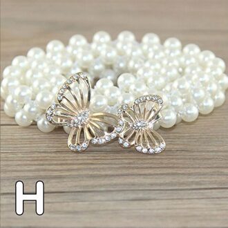 Vrouwen Party Sieraden Ketting Riem Parels Kristal Kralen Jurk Riem Bloem Gesp Tailleband Elastische Dames