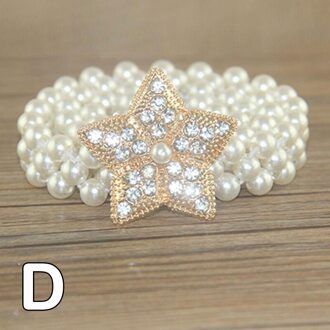 Vrouwen Party Sieraden Ketting Riem Parels Kristal Kralen Jurk Riem Bloem Gesp Tailleband Elastische Dames