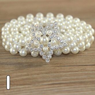 Vrouwen Party Sieraden Ketting Riem Parels Kristal Kralen Jurk Riem Bloem Gesp Tailleband Elastische Dames