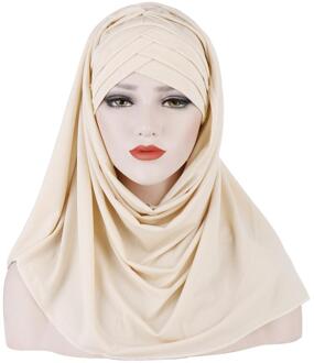 Vrouwen Plain Bubble Katoen Cross Sjaal Hoofd Hijab Wrap Solid Instant Sjaals Foulard Femme Moslim Hijaabs Winkel Klaar Om Te Dragen 6