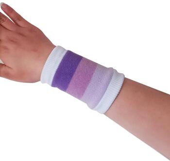 Vrouwen Pols Band Gym Dunne Breien Polsband Ventileren Pols Guard Pols Brace Fitness Running Pols Ondersteunt paars