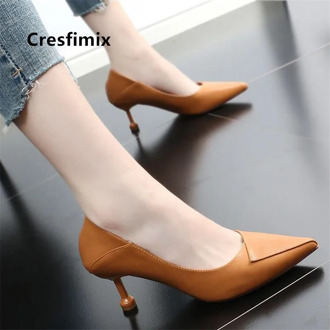 Vrouwen Pompen Women Fashion High Quality Yellow Slip on High Heel Shoes Lady Comfortable Spring Shoes Sexy High Pumps E5238