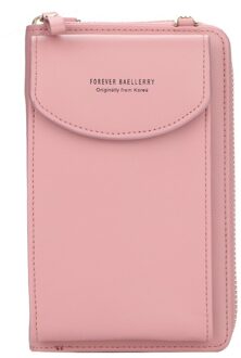 Vrouwen Portemonnee Beroemde Mobiele Telefoon Tassen Grote Kaarthouders Handtas Purse Clutch Messenger Schouder Lange Bandjes Lavendel