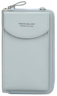 Vrouwen Portemonnee Beroemde Mobiele Telefoon Tassen Grote Kaarthouders Handtas Purse Clutch Messenger Schouder Lange Bandjes lucht blauw