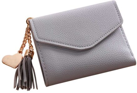 Vrouwen Portemonnee Leuke Student Kwastje Hanger Trend Kleine Mode Pu Portemonnee Portemonnee Vrouwen Dames Kaart Tas Voor vrouwen Bruin