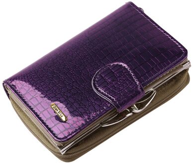 Vrouwen Portemonnee Luxe Vrouwen Lederen Handtas Rits Zak Kaart Tas Tote Dame Portemonnee Portemonnee Кошелек Женский Paars