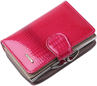 Vrouwen Portemonnee Luxe Vrouwen Lederen Handtas Rits Zak Kaart Tas Tote Dame Portemonnee Portemonnee Кошелек Женский Rood