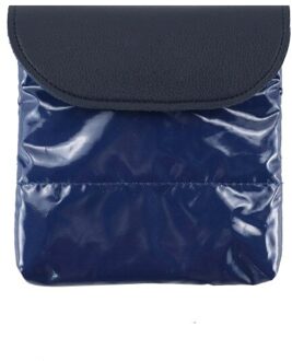 Vrouwen Portemonnee Mode Draagbare Down Materiaal Meisjes Maandverband Zak Multifunctionele Kaart Tas Headset Bag Vrouwelijke portemonnee blauw