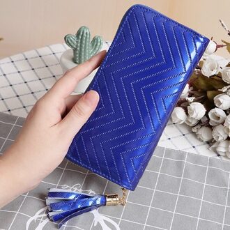 Vrouwen Portemonnee Portemonnee Vrouwelijke Lange Portemonnee Gouden Zwarte Pouch Handtas voor Dame Portemonnee Kaarthouders Portefeuillesubsidies Femme blauw Wallets