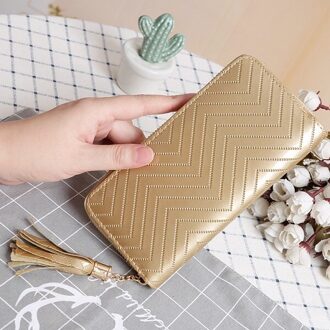 Vrouwen Portemonnee Portemonnee Vrouwelijke Lange Portemonnee Gouden Zwarte Pouch Handtas voor Dame Portemonnee Kaarthouders Portefeuillesubsidies Femme gouden Wallets