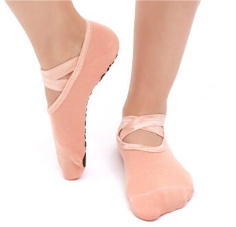 Vrouwen Professionele Anti Slip Bandage Sport Yoga Sokken Dames Ventilatie Pilates Ballet Sokken Dans Sok Slippers huidskleur 1