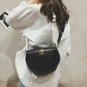 Vrouwen Pu Lederen Heuptas Casual Riem Schouder Rits Crossbody Borst Bag
