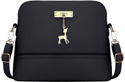 Vrouwen PU Lederen Vintage Messenger Bag Schouder Shell Tas Met Herten Speelgoed Vrouwen Schoudertas Casual Crossbody Tas 2