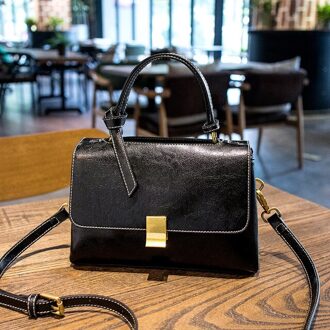 Vrouwen Pu Leer Messenger Bags Klassieke Grote Capaciteit Schoudertas Vintage Handtassen Voor Dames zwart