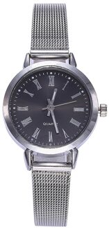 Vrouwen Quartz Horloge Luxe Analoge Vrouwen Rvs Mesh Rose Gold Horloge Dames Horloge Casual Mode zwart