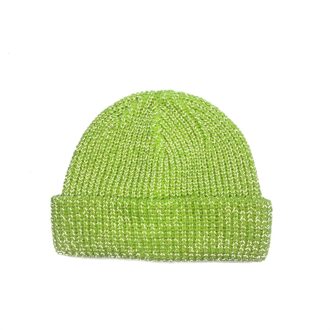 Vrouwen Reflecterende Gebreide Beanie Hat Ski Cap Geboeid Gebreide Muts Caps Warm Grote Winter Warm Hoeden In Vele Kleuren #30 groen