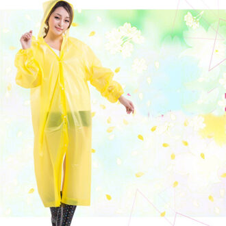 Vrouwen Regenjas Regenhoes Waterdichte Transparante Regenjassen Mantel Poncho Ondoordringbare Fietsen Regenjas Regenkleding Capa de Chuva Geel