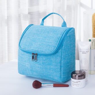 Vrouwen Reizen Make-Up Tas Cosmetische Opslag Toilettas Wash Organizer Casual Make Organisatoren Blauw