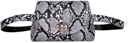 Vrouwen Riem Bag Heuptas Fanny Packwomen Opslag Pocket Borst Snake Cross Wilde Schouder Tas Поясная Сумка grijs