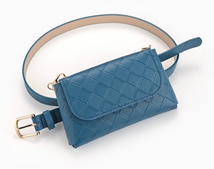 Vrouwen Riem Met Plaid Patroon Casual Decoratie Ketting Riem Tas Riem Lady Candy Kleur Retro Pin Gesp Tailleband 2.2cm Breedte blauw