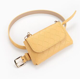 Vrouwen Riem Met Plaid Patroon Casual Decoratie Ketting Riem Tas Riem Lady Candy Kleur Retro Pin Gesp Tailleband 2.2cm Breedte geel