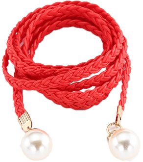 Vrouwen Riem Stijl Candy Kleur Taille Ketting Hennep Touw Gevlochten Jurk Riem Casual Dunne Riem Voor Jurk Candycolor Vrouwen Accessoires #10 rood