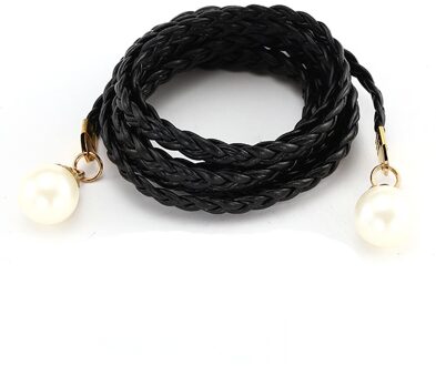 Vrouwen Riem Stijl Candy Kleur Taille Ketting Hennep Touw Gevlochten Jurk Riem Casual Dunne Riem Voor Jurk Candycolor Vrouwen Accessoires #10 zwart