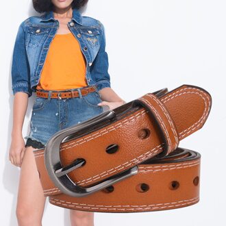 Vrouwen Riem Studenten Koreaanse Riem Vrouwen Eenvoudige Society Alle-Match Casual Broek Riem Vrouwen kameel / 115 CM