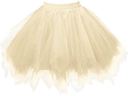 Vrouwen Rokken Baljurk Effen Rok Dansen Mini Tule Rok Meisjes Tutu Ballet Kleding Zwart Roze Geplooide Gaas Korte Rok # 5% Geel