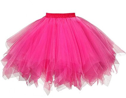 Vrouwen Rokken Baljurk Effen Rok Dansen Mini Tule Rok Meisjes Tutu Ballet Kleding Zwart Roze Geplooide Gaas Korte Rok # 5% heet roze