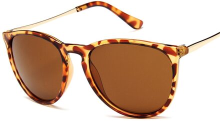 Vrouwen Ronde Hd Lens Luipaard Print Frame Classic Retro Gepolariseerde Zonnebril Mannen Fietsen Sport Rijden Beach Eyewear Shades C3