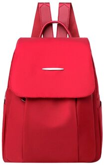 Vrouwen Rugzak Geschikt Voor Mannen En Vrouwen Nylon Rugzak Mode Retro College Zakelijke Computer Tas rood