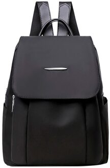 Vrouwen Rugzak Geschikt Voor Mannen En Vrouwen Nylon Rugzak Mode Retro College Zakelijke Computer Tas zwart