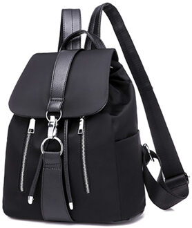 Vrouwen Rugzak Schooltassen Voor Tiener Meisjes Nylon Rits Lock Zwart Femme Mochila Vrouwelijke Rugzak Mode Sac A Dos
